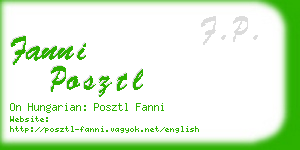 fanni posztl business card